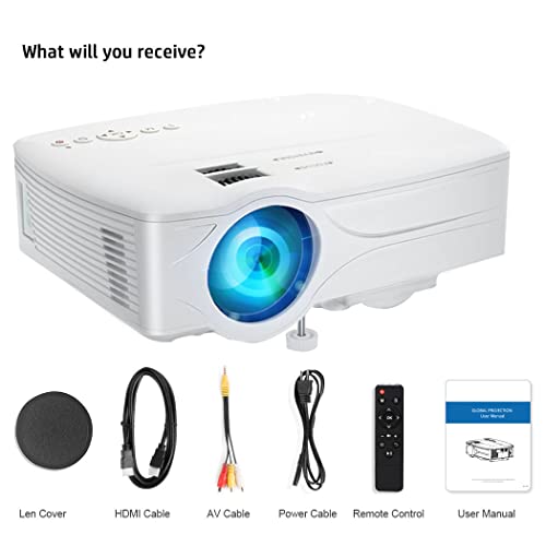 Computer Mini WiFi Projector Laptop 7500 Lumen, 1080P FHD Supported Portable Outdoor Movie Projector Synchronize Smartphone Screen,Compatible with TV, PC, HDMI, USB, VGA, iOS/Android