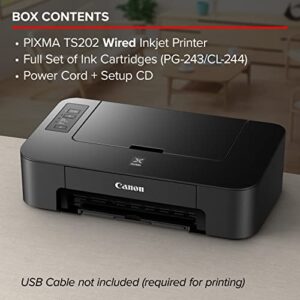 Canon TS202 Inkjet Photo Printer, Black