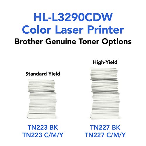 Brother HL-L3290CDW Compact Digital Color Printer Providing Laser Printer Quality Results with Convenient Flatbed Copy & Scan, Wireless and Duplex Printing, Amazon Dash Replenishment Ready