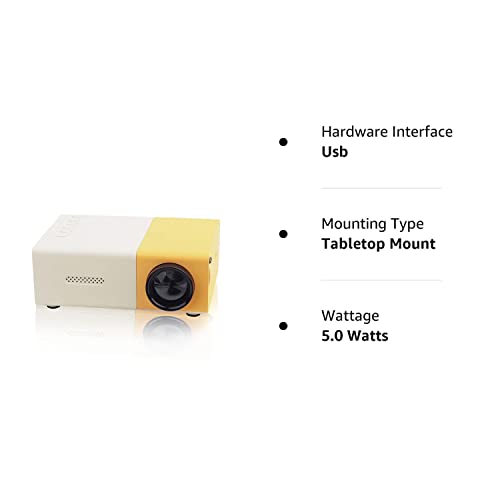 Mini Projector, 1500 Lumens Portable Video Projector LED Support HD 1080P HDMI USB VGA AV SD Cinema Projector Compatible with iPhone iPad Smartphone TV Xbox PC.(us Plug)