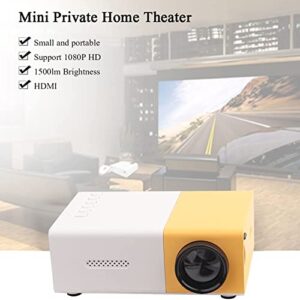 Mini Projector, 1500 Lumens Portable Video Projector LED Support HD 1080P HDMI USB VGA AV SD Cinema Projector Compatible with iPhone iPad Smartphone TV Xbox PC.(us Plug)