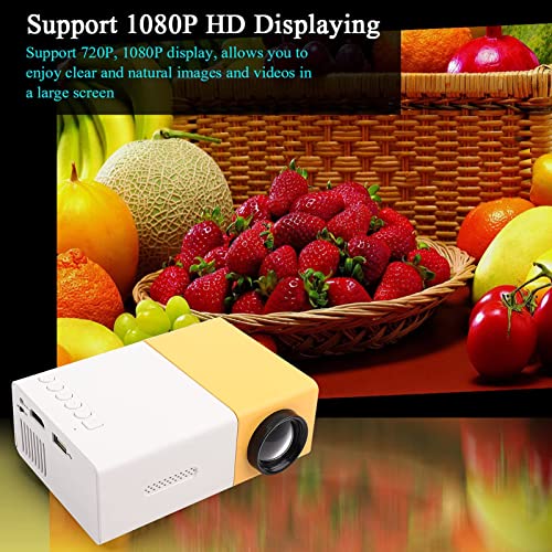 Mini Projector, 1500 Lumens Portable Video Projector LED Support HD 1080P HDMI USB VGA AV SD Cinema Projector Compatible with iPhone iPad Smartphone TV Xbox PC.(us Plug)