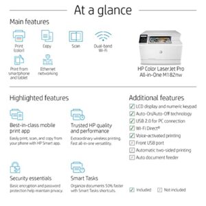 HP Color LaserJet Pro M182nw Wireless All-in-One Laser Printer, Remote Mobile Print, Scan & Copy, Works with Alexa (7KW55A)