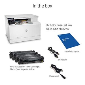 HP Color LaserJet Pro M182nw Wireless All-in-One Laser Printer, Remote Mobile Print, Scan & Copy, Works with Alexa (7KW55A)