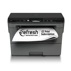 brother monochrome laser hll2390dw, wireless networking, duplex printing, refresh subscription and amazon dash replenishment ready