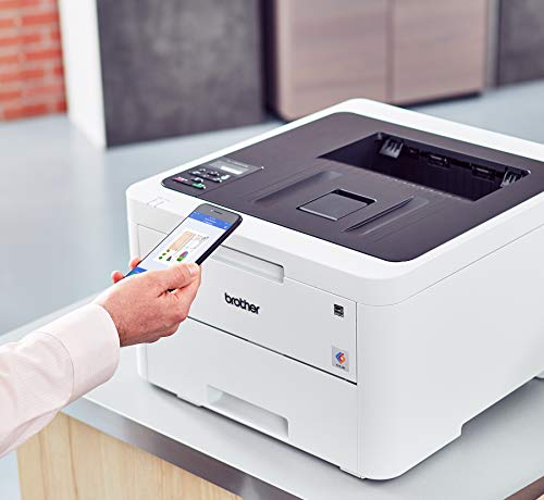 Brother HL-L3230CDW Compact Digital Color, Providing Laser Printer Quality Results with Wireless Printing and Duplex Printing, Amazon Dash Replenishment Ready, White