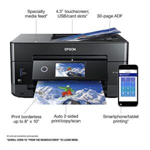 Epson Expression Premium XP-7100 Wireless Color Photo Printer with ADF, Scanner and Copier, Black