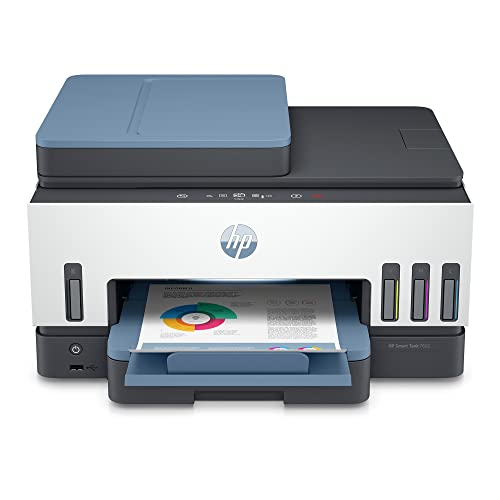 HP Smart -Tank 7602 Wireless All-in-One Cartridge-free Ink Printer, up to 2 years of ink included, mobile print, scan, copy, fax, auto doc feeder, featuring an app-like magic touch panel (28B98A)