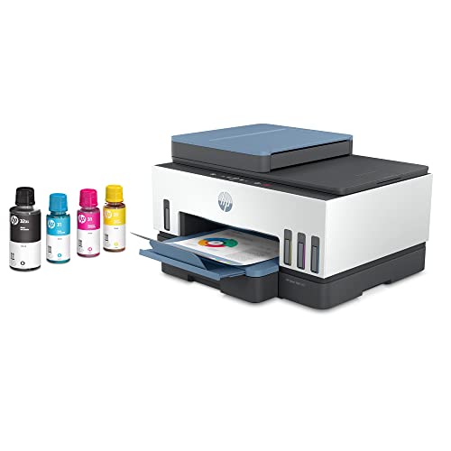 HP Smart -Tank 7602 Wireless All-in-One Cartridge-free Ink Printer, up to 2 years of ink included, mobile print, scan, copy, fax, auto doc feeder, featuring an app-like magic touch panel (28B98A)