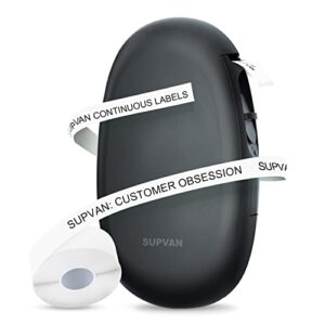 supvan label maker machine with tape, e10 portable label makers, multiple fonts icons, continuous label, mini thermal label printer, app control, easy to use, ideal for home and office organization