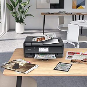 Canon All-in-One Printer Copier Scanner Fax Auto Document Feeder Photo and Document Printing Airprint (R) and Android Printing + Bonus Set of Ink and Printer Cable