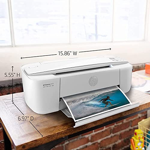 NEEGO HP DeskJet Wireless Color Inkjet Printer All-in-One with LCD Display - Print Scan Copy and Mobile Printing Ultra Compact 6 ft Printer Cable