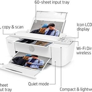 NEEGO HP DeskJet Wireless Color Inkjet Printer All-in-One with LCD Display - Print Scan Copy and Mobile Printing Ultra Compact 6 ft Printer Cable