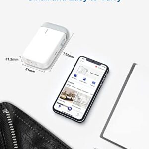 Label Maker, POLONO P10 Mini Label Printer, Portable Wireless Connection Label Maker Machine with Tape, Multiple Templates Available for Smartphone Easy to Use Office Home Organization Kitchen Storage