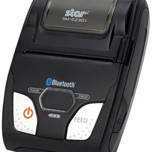 Star Micronics SM-S230i Compact and Portable Bluetooth/USB Receipt Printer with Tear Bar - Supports iOS, Android, Windows