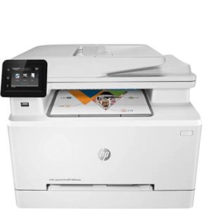 hp color laserjet pro mfp m283cdw all-in-one wireless laser printer – 50-sheet adf, auto duplex printing – remote mobile print scan copy fax, 22ppm, 8.5×14, 600dpi, ethernet, cbmoun printer_cable