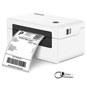 neflaca thermal label printer,4×6 high speed usb shipping label printer commercial direct thermal label maker one click setup compatible with amazon, ebay, etsy, shopify and fedex (white)