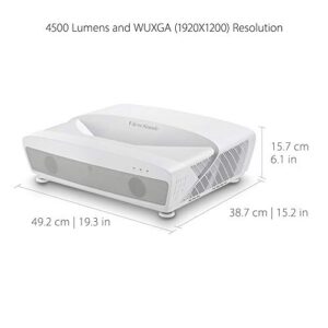 ViewSonic LS831WU 4500 Lumens WUXGA Ultra Short Throw Projector with HV Keystoning, 4 Corner Adjustment and for Business and Education Settings