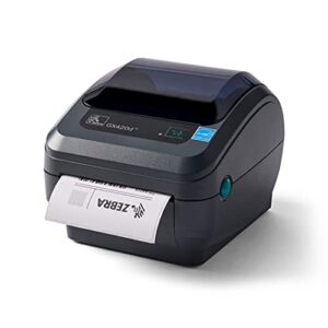 zebra – gx420d direct thermal desktop printer for labels, receipts, barcodes, tags, and wrist bands – print width of 4 in – usb, serial, and parallel port connectivity (renewed)