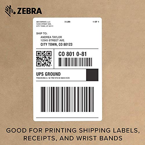 Zebra - GX420d Direct Thermal Desktop Printer for Labels, Receipts, Barcodes, Tags, and Wrist Bands - Print Width of 4 in - USB, Serial, and Parallel Port Connectivity (Renewed)