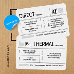 Zebra - GX420d Direct Thermal Desktop Printer for Labels, Receipts, Barcodes, Tags, and Wrist Bands - Print Width of 4 in - USB, Serial, and Parallel Port Connectivity (Renewed)