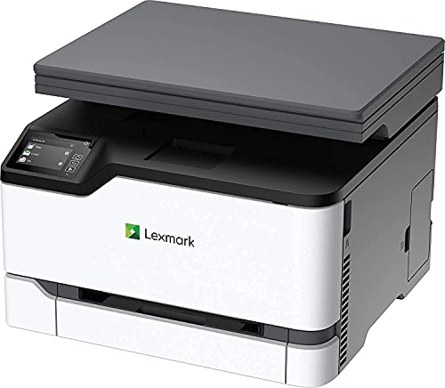 Lexmark MC3224dwe Color Multifunction Laser Printer with Print, Copy, Scan, and Wireless Capabilities, Two-Sided Printing with Full-Spectrum Security and Prints Up to 24 ppm (40N9040), White, Gray