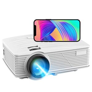 wifi laptop projector computer projector 2022 upgrade 5500l 210″ projector for outdoor movies, supports 1080p synchronize smartphone screen by wifi/usb cable for home entertainment ios/android