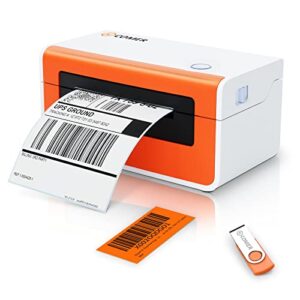 k comer shipping label printer 150mm/s high-speed 4×6 direct thermal label printing for shipment package 1-click setup on windows/mac,label maker compatible with amazon, ebay, shopify, fedex,usps,etsy