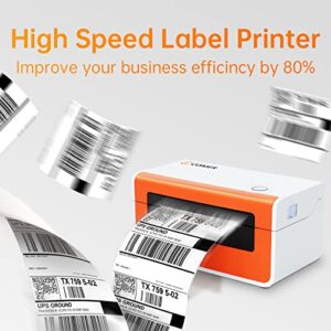 K Comer Shipping Label Printer 150mm/s High-Speed 4x6 Direct Thermal Label Printing for Shipment Package 1-Click Setup on Windows/Mac,Label Maker Compatible with Amazon, Ebay, Shopify, FedEx,USPS,Etsy