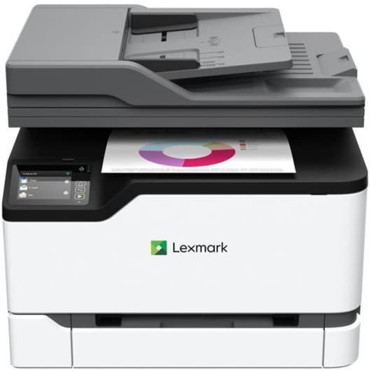 Lexmark MC3426i Color Laser Multifunction Wireless Printer with Print, Copy, Scan and Cloud Fax Capabilities, Plus Full-Spectrum Security and Print Speed up to 26ppm (40N9650), White, Small