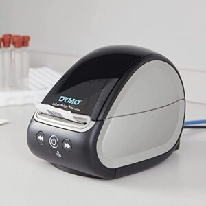 DYMO LabelWriter 550 Turbo Direct Thermal Label Printer, USB and LAN Connectivity - up to 90 Labels Per Minute, 300 dpi, Auto Label Recognition, Monochrome Label Maker, BROAGE Printer_Cable