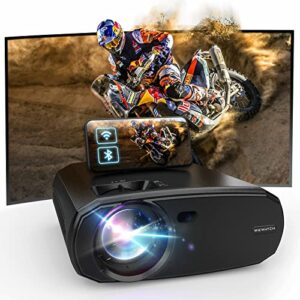 wewatch native 1080p portable projector, 5g full hd movie projector with wifi and bluetooth, 200” large screen led mini projector,built-in speaker video projectors for outdoor movies (black)