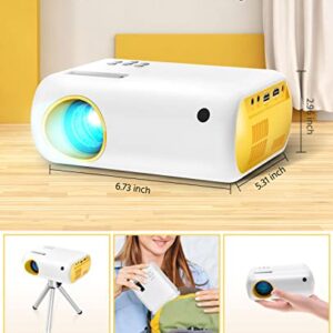 Mini Projector, ARTSEA Full HD 1080P 7000L Portable Projector for Outdoor Movie, LED Pico Video Projector for Home Theater, Phone Projector Compatible with HDMI, USB, TV Stick, Laptop, iOS and Android