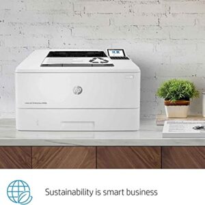 HP Laserjet Enterprise M406dn Wired Monochrome Laser Printer, Black and White - Print Only - 2.7" LCD, 42 ppm, 1200 x 1200 dpi, Automatic Duplex Printing, USB, Ethernet, Cbmou Printer Cable