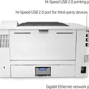 HP Laserjet Enterprise M406dn Wired Monochrome Laser Printer, Black and White - Print Only - 2.7" LCD, 42 ppm, 1200 x 1200 dpi, Automatic Duplex Printing, USB, Ethernet, Cbmou Printer Cable