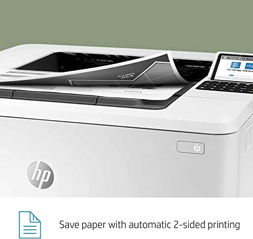 HP Laserjet Enterprise M406dn Wired Monochrome Laser Printer, Black and White - Print Only - 2.7" LCD, 42 ppm, 1200 x 1200 dpi, Automatic Duplex Printing, USB, Ethernet, Cbmou Printer Cable