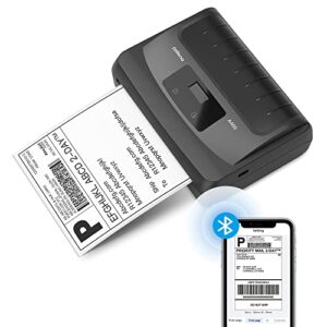 polono a400 bluetooth thermal label printer – 4×6 label printer for small business shipping packages – portable printer wireless printer for iphone, android & pc, compatible with amazon, ebay, usps