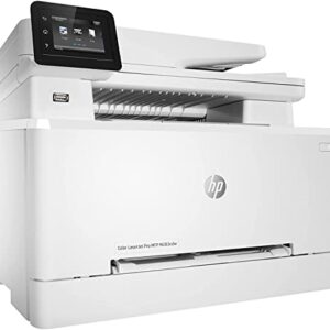 HP Color Laserjet Pro M283cdw Wireless All-in-One Laser Printer, 260-Sheet, 22ppm, 600x600DPI, Auto 2-Sided Printing, Remote Mobile Print, Print Scan Copy Fax, White, Durlyfish USB Printer Cable