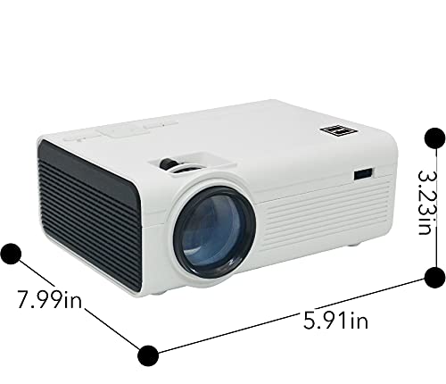 RCA RPJ136 Home Theater Projector - 1080p Compatible, High Res, Bright, White