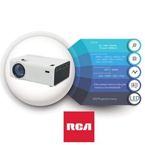 RCA RPJ136 Home Theater Projector - 1080p Compatible, High Res, Bright, White