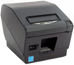 star micronics tsp743iiu usb thermal receipt printer with auto-cutter – gray