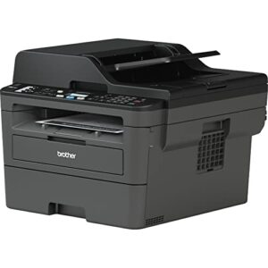 Brother MFC-L2710DW All-in-One Wireless Monochrome Laser Printer, Black - Print Copy Scan Fax - 32 ppm, 2400 x 600 dpi, 50-Sheet ADF, Auto Duplex Printing, Voice Activated, Ethernet (Renewed)