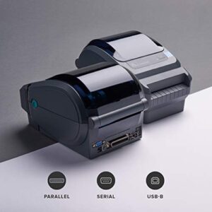 ZEBRA GX420d Direct Thermal Desktop Printer Print Width of 4 in USB Serial and Parallel Port Connectivity Includes Cutter GX42-202512-000