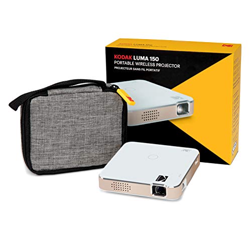 KODAK Luma 150 Pocket Projector | Portable Movie Projector w/Built-in Speaker for Home & Office Produces Images Up to 150” - Includes Soft Case