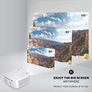 KODAK FLIK X10 Full HD Multimedia Projector | Mini Portable Compact Home Theater System with Remote Control, Native 1080p Video Projection & HDMI Cable | Watch Movies from iPhone, Laptop, Roku & More