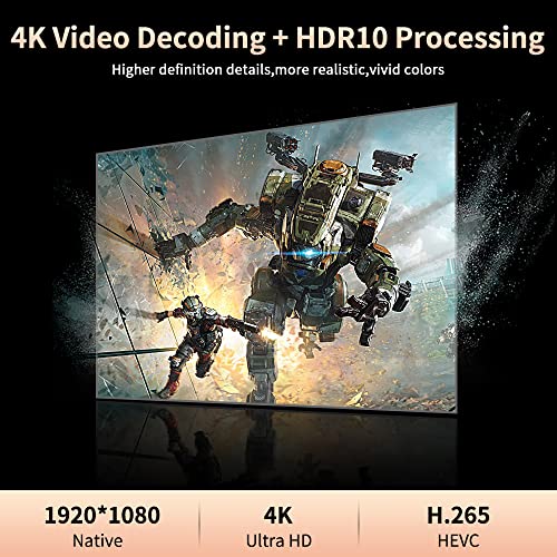 4K Outdoor Projector with 5G Wifi Bluetooth,Native 1080P Business Projector 1100ANSI Lumen for Home Theater Daytime,Smart Android Projector Compatible with Netflix Disney+ Hulu YouTube iOS PC TV Stick