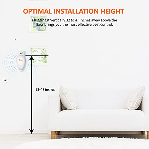 Ultrasonic Pest Repeller - 6 Pack，Pest Repellent Plug-in Pest Control Repeller for Mosquito, Insect, Mice, Spider, Ant, Cockroach, Rodent & Deer Indoor Repellent