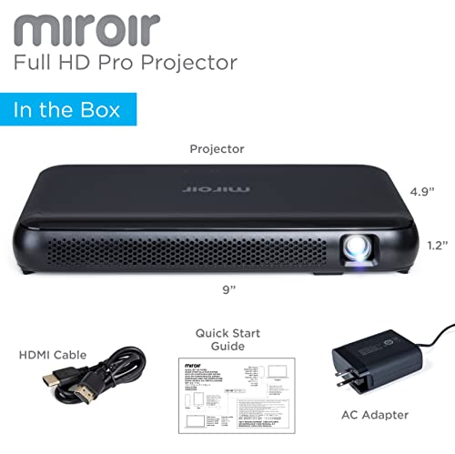 Miroir M600 1080p Battery-Powered Projector, Experience Professional presentations with The USB-C Technology & Sleek Design Making it Perfect for elevating Business presentations to The Next Level.