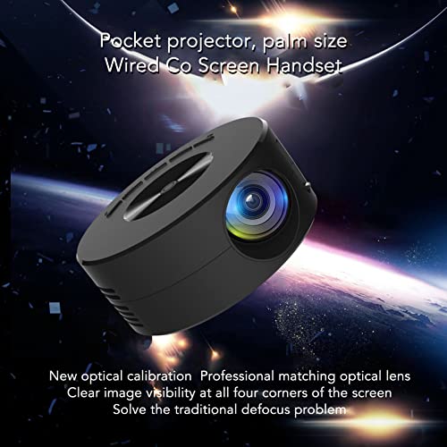 Mini LED Projector, Portable Movie Projector for Kids Gift, Smart Same Screen Projector for Smartphone Tablet, HD Pocket Projector with USB Interfaces and Remote Control
