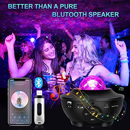 Galaxy Projector Star Projector Work with Alexa Google Home Galaxy Cove Projector with Bluetooth Music Speaker, Galaxy Globe Projector Remote Control Galaxy 360 Pro Galaxy Light Projector for Bedroom